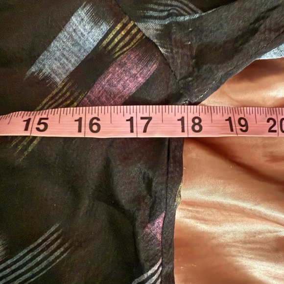 Xirena Prisca Silk Top Long Sleeve Ruched Size Medium Ikat Black Glam - Picture 5 of 6